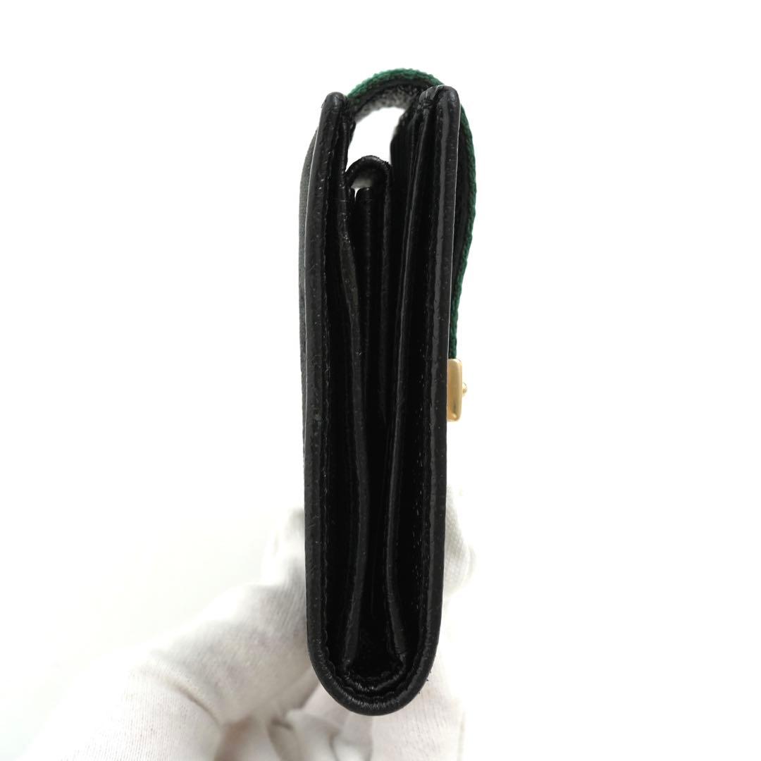 ✨未使用展示品・箱付き✨　GUCCI ミニ財布　シェリーライン　二つ折り　シマ