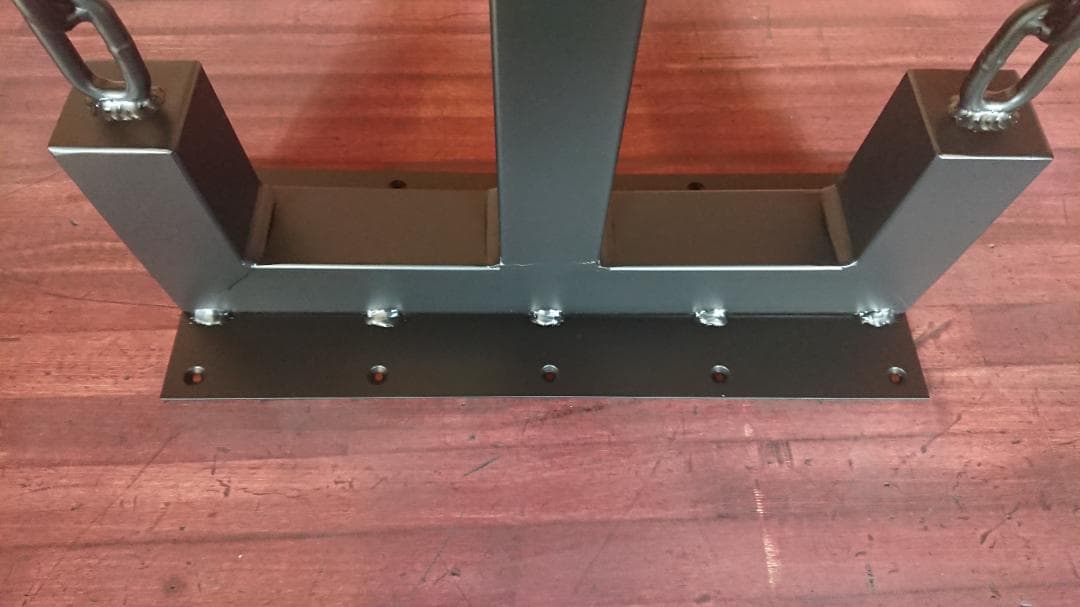 つ*こ様 マットブラックでアイアンな極太＆チェーン鉄脚♪50×400×650mm