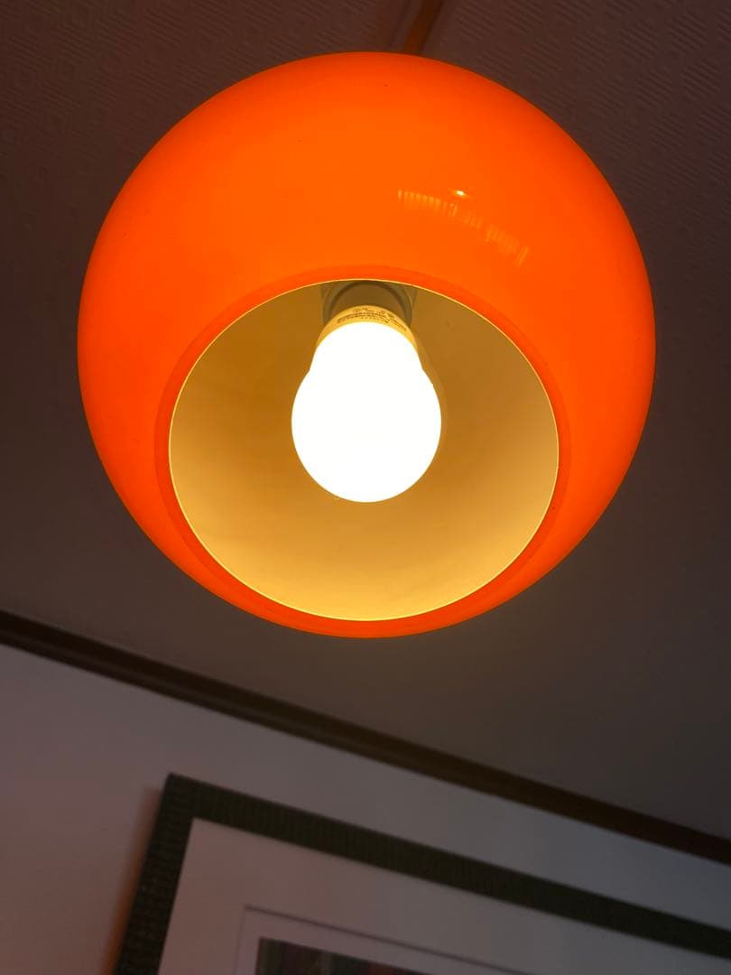 レトロ　オレンジ　ペンダントライト