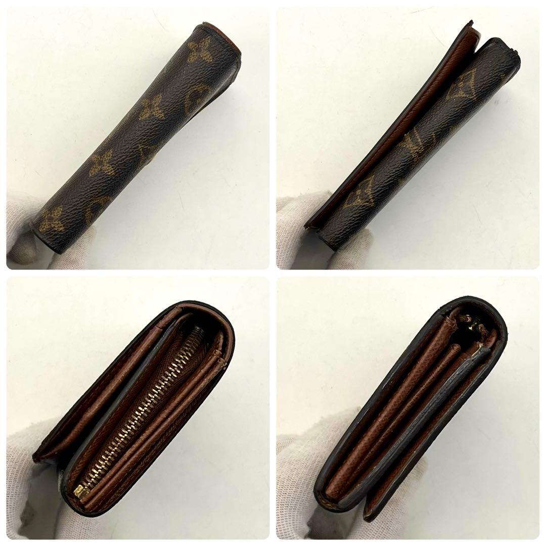 ルイヴィトン モノグラム トレゾール 2つ折り財布 正規品 本物 男女兼用 茶色