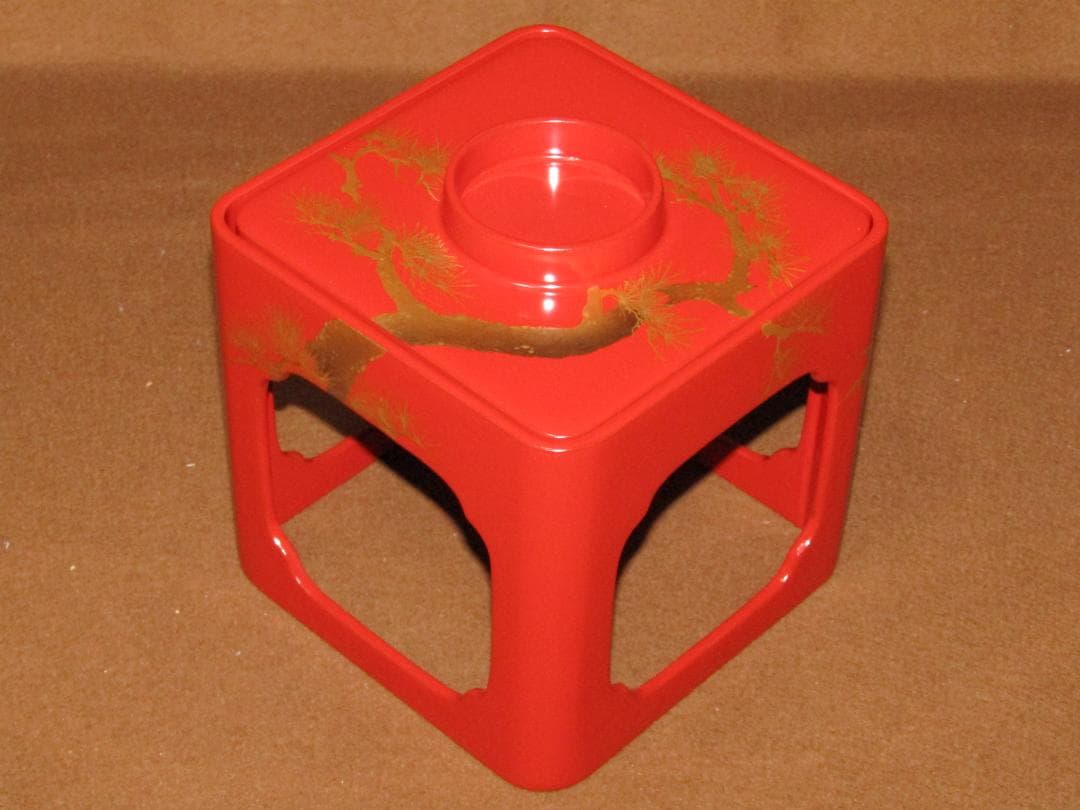 【輪島塗　蒔絵　松竹梅図　屠蘇器揃】美品　正月道具