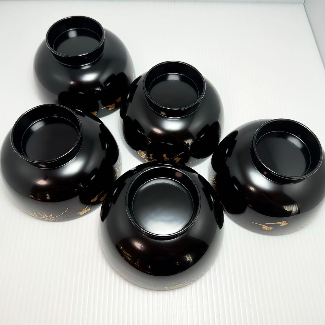 新品 輪島塗 人間国宝 大場松魚 寺井直次 蒔絵麗沢 吉祥文 10客 共箱