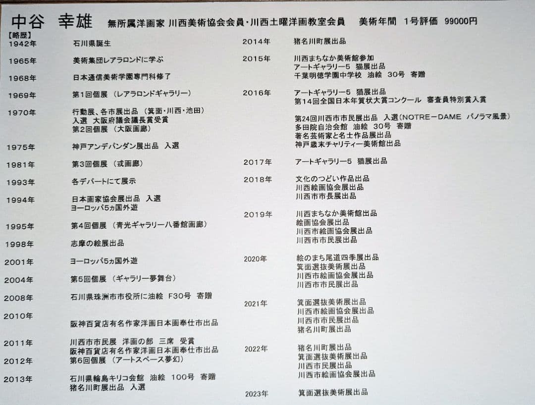 大聖堂の木陰　油絵　F6号　額縁付き