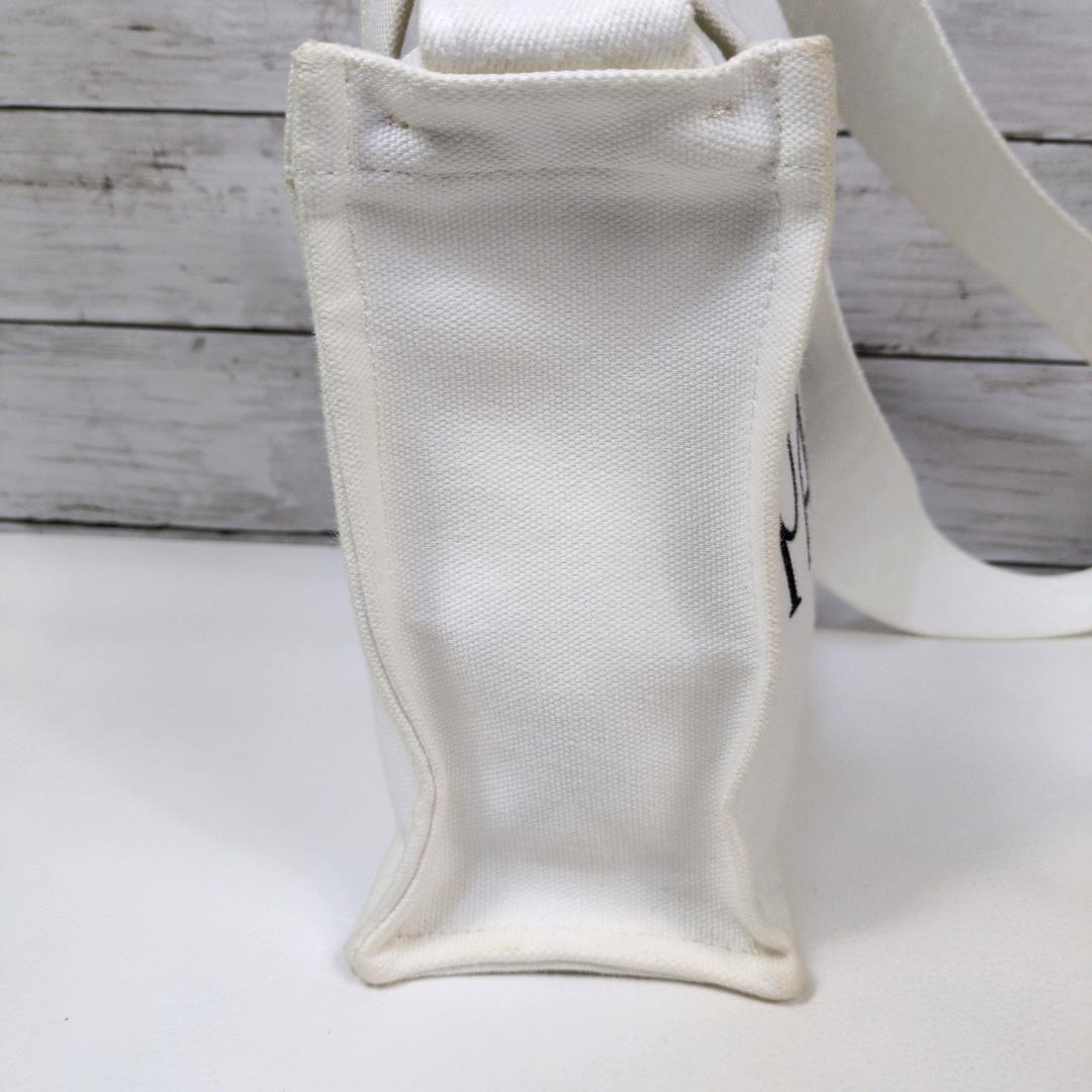 パトゥ ショルダーバッグ ハンドバッグ 2way ホワイト スモール キャンバス