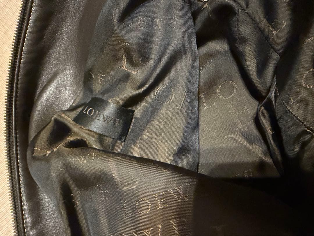 美品 LOEWE ロエベ レザージャケット 羊革 ブラウン 50サイズ（L相当）