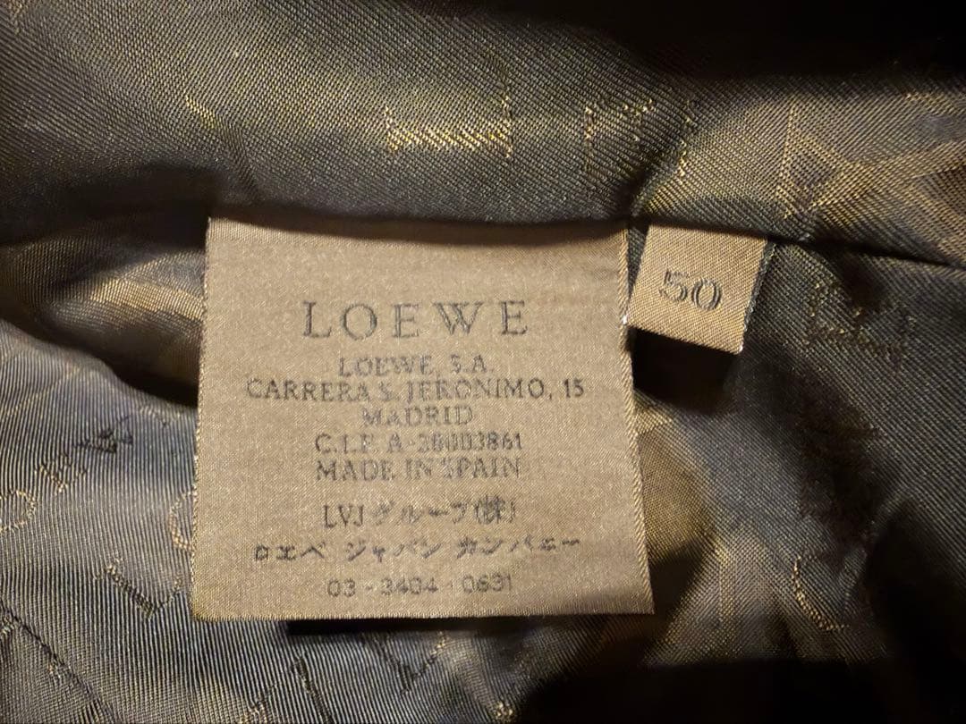 美品 LOEWE ロエベ レザージャケット 羊革 ブラウン 50サイズ（L相当）