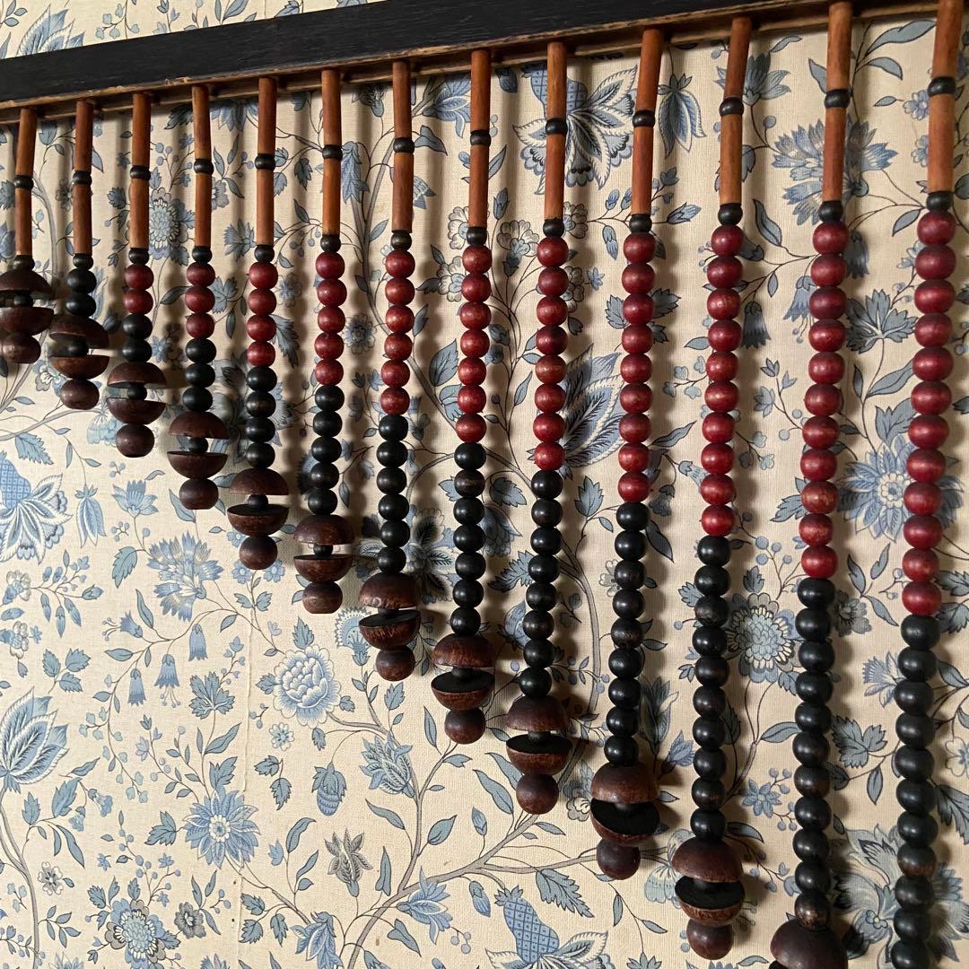 昭和レトロ　珠暖簾　珠のれん　ショート　当時物