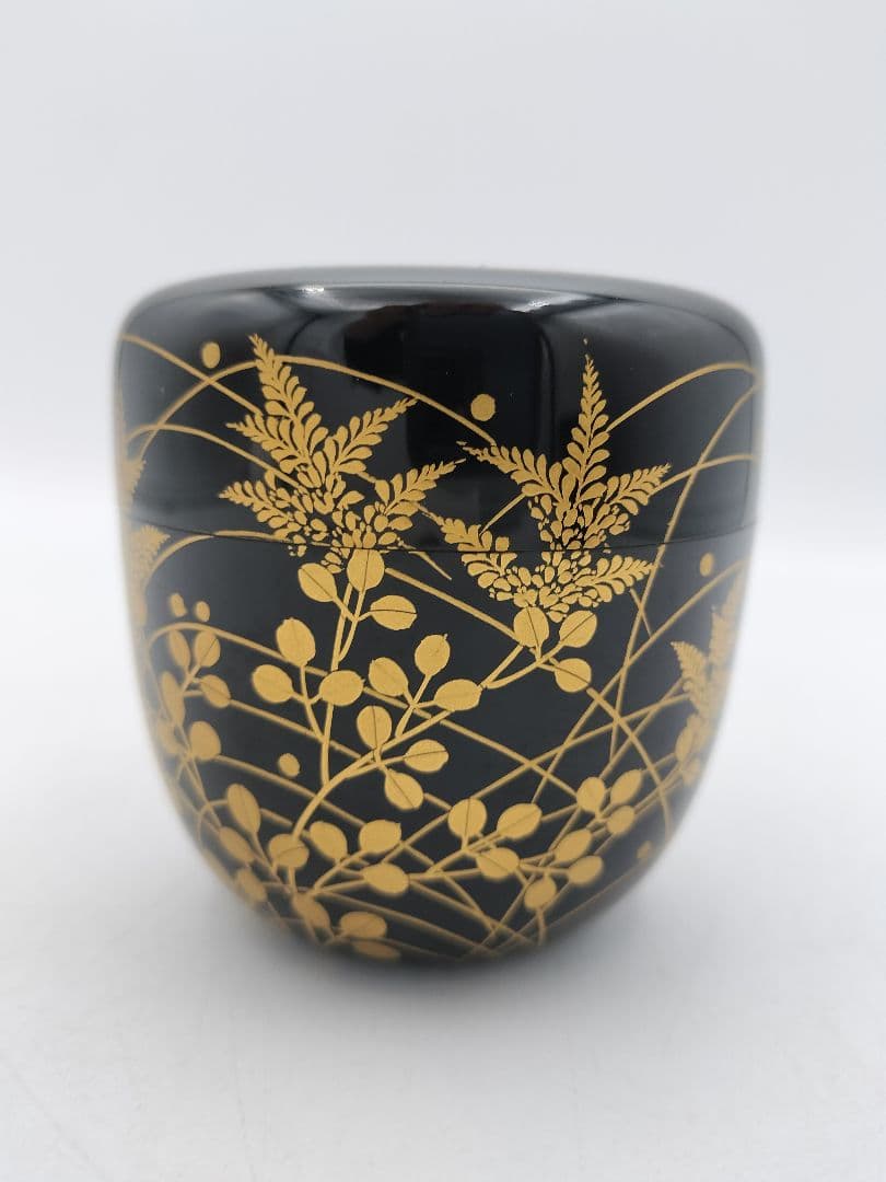 【セール】b160 春秋棗 一双（春野・秋野棗）華山作 木箱入 茶道具 古物