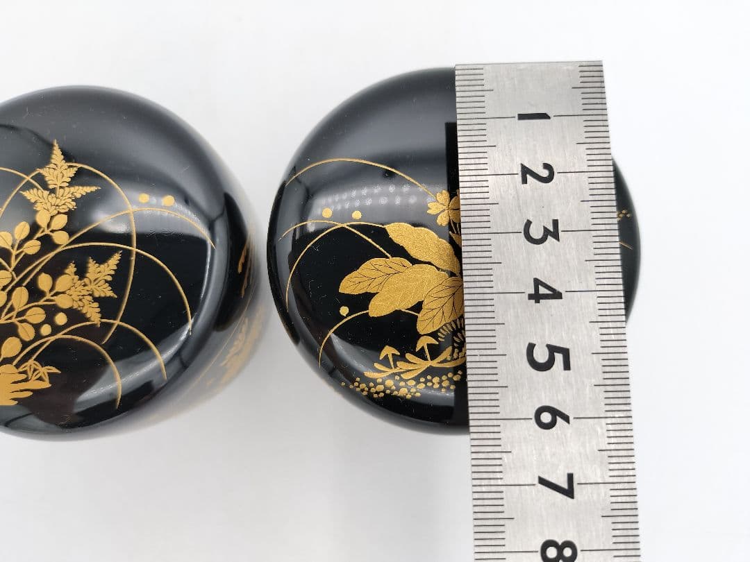 【セール】b160 春秋棗 一双（春野・秋野棗）華山作 木箱入 茶道具 古物