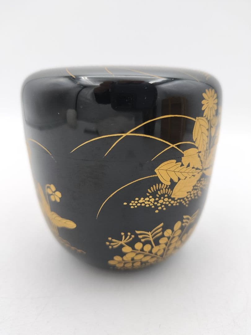 【セール】b160 春秋棗 一双（春野・秋野棗）華山作 木箱入 茶道具 古物