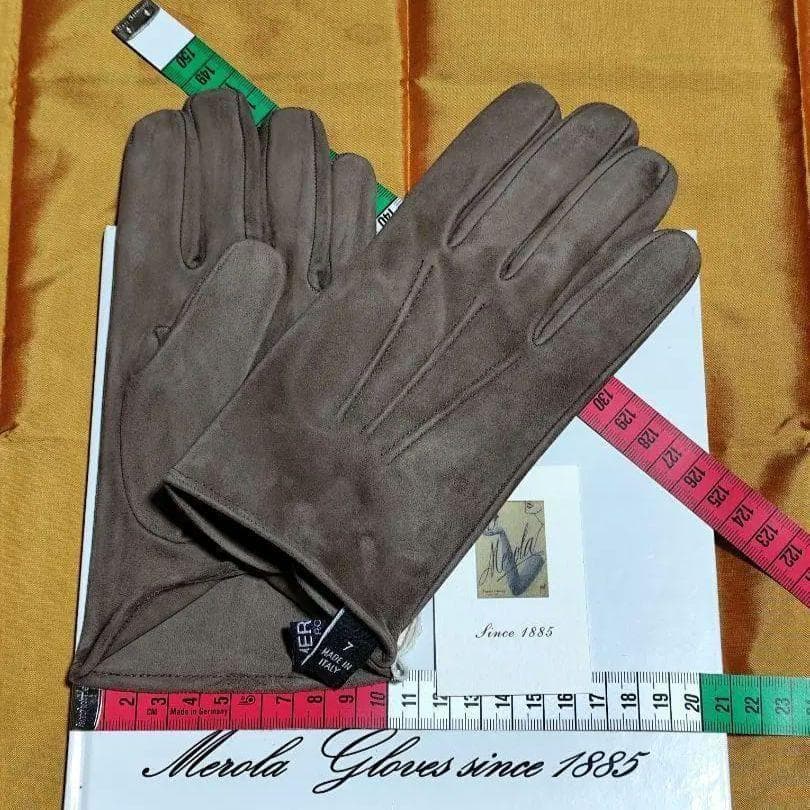 メローラ スエードトープ色 ライニングなし グローブ 革手袋 MEROLA