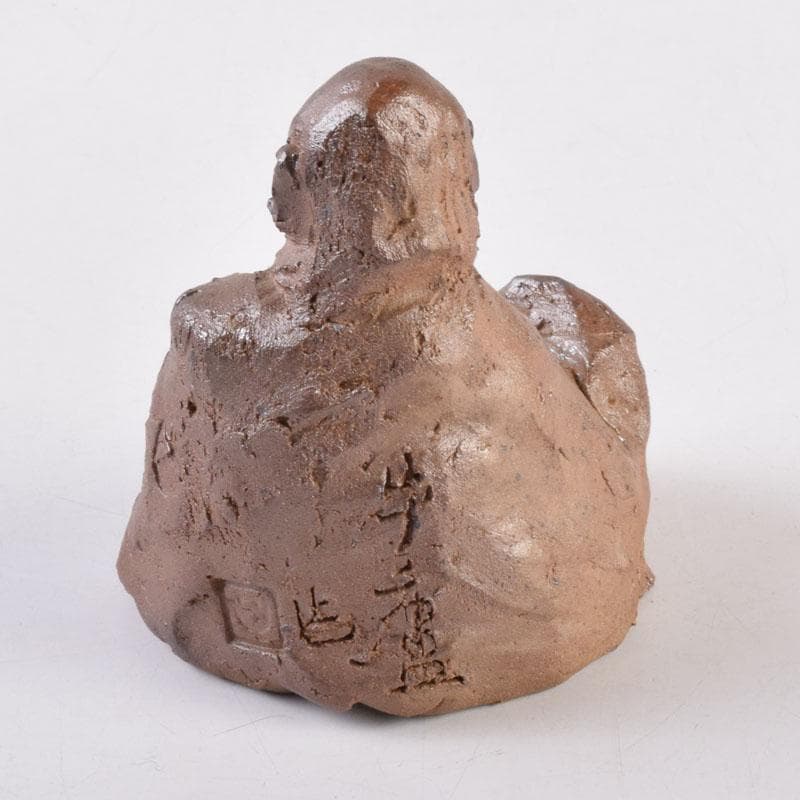 信楽焼　達磨像　置物　在銘　共箱　C　8472