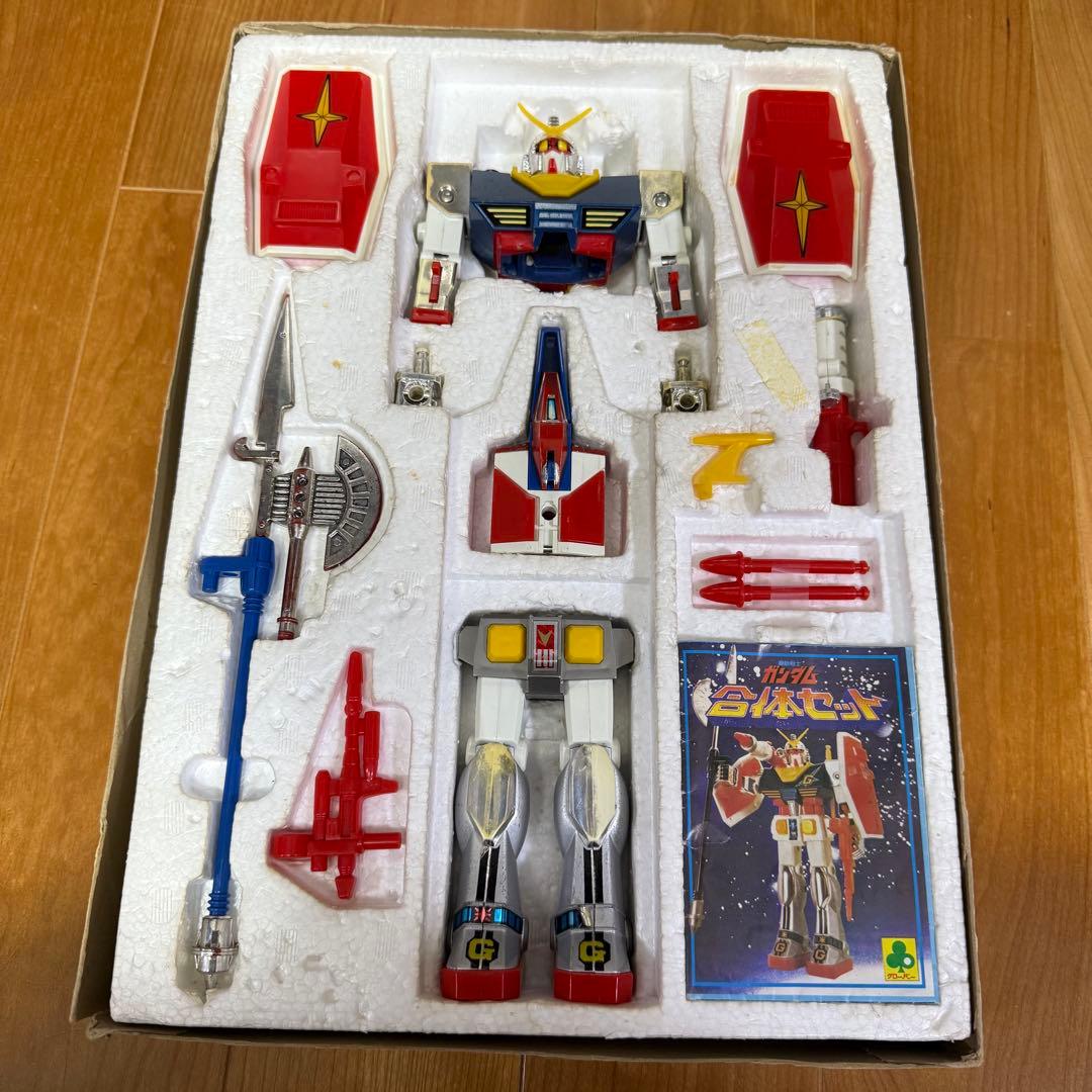 【当時物】クローバー 機動戦士ガンダム 合体セット ダイガスト製 欠品少