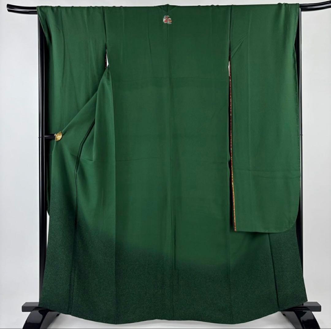 成人式前お値下げ！！【緑色グラデーション無地振袖】