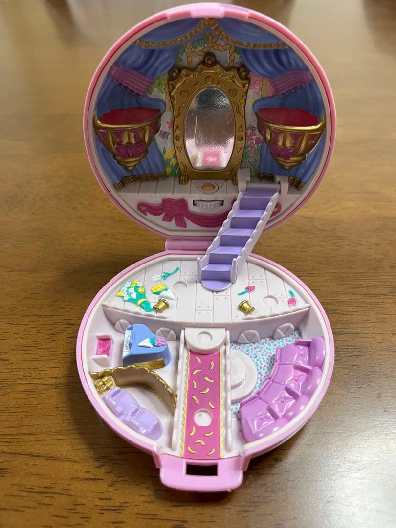 ポーリーポケット・くるりんバレリーナ・コンパクト・丸型・パープル・1993年