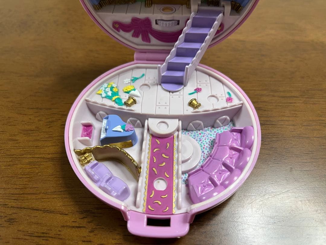 ポーリーポケット・くるりんバレリーナ・コンパクト・丸型・パープル・1993年