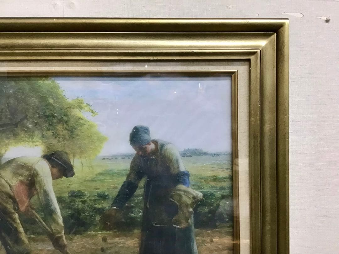 管46☆絵画☆ジャン=フラソワ・ミレー☆馬鈴薯を植える人達☆複製画