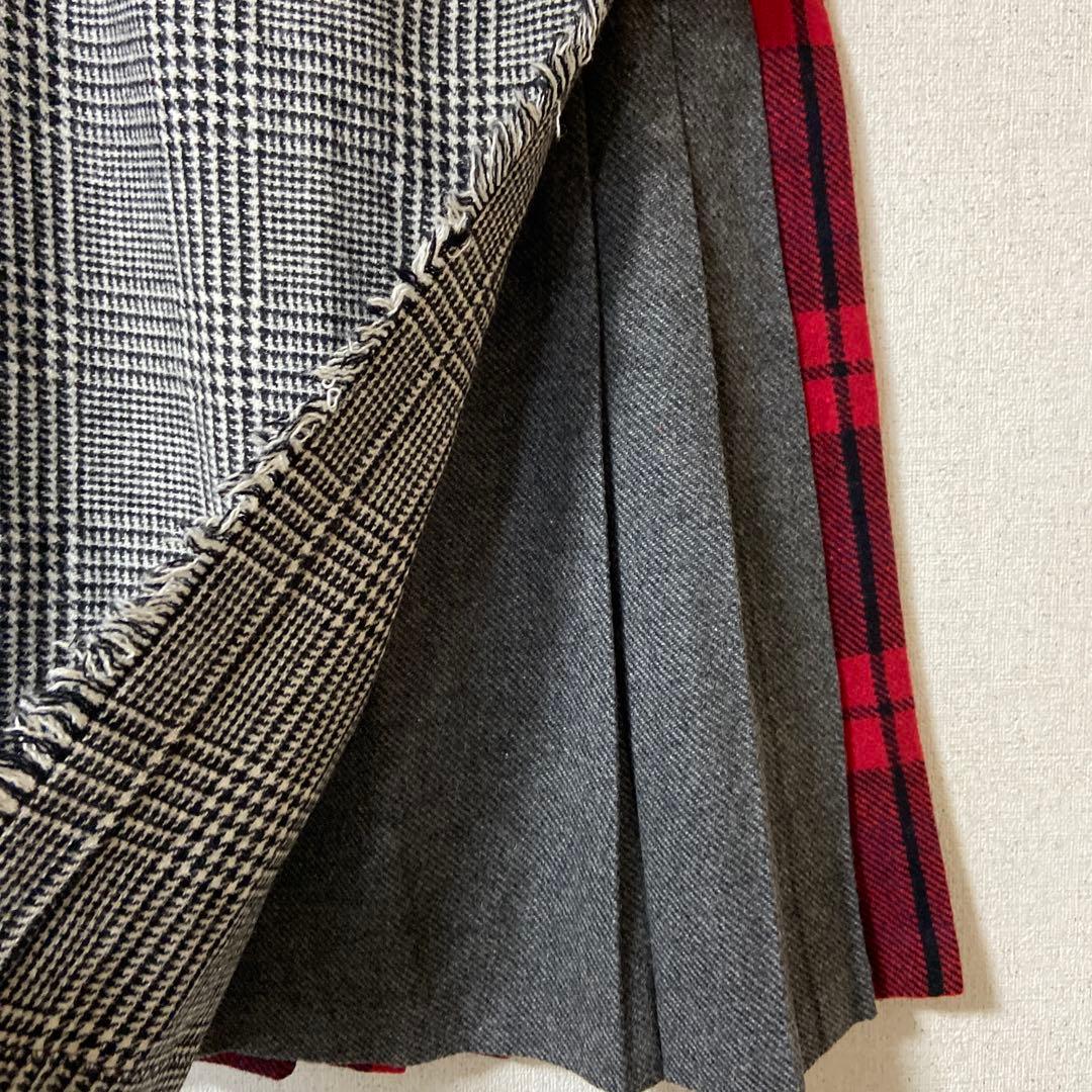 O'NEIL OF DUBLIN ラップスカート バックプリーツ チェック　秋冬