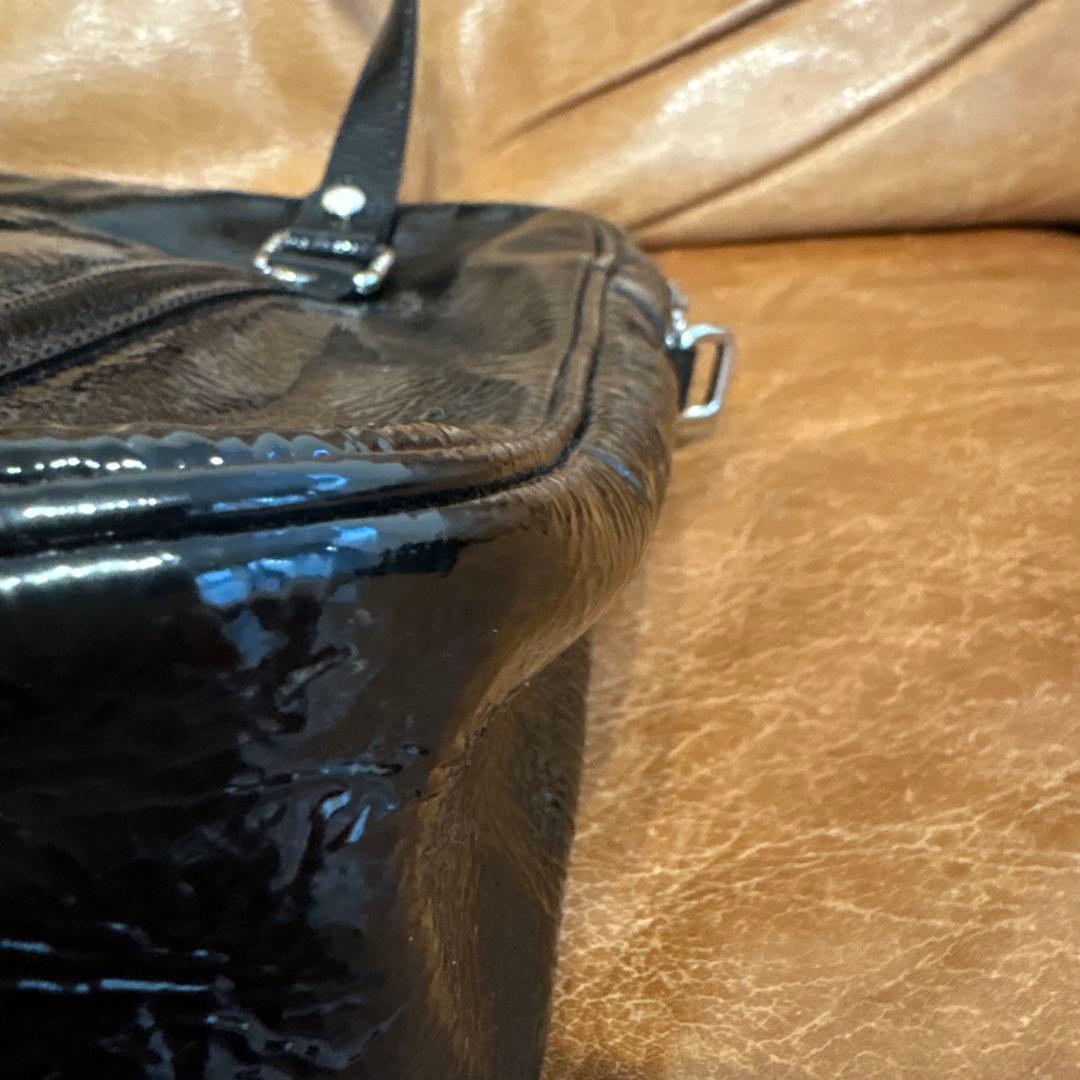 ジャックルコー　パリ　pari 中古　バッグ　エナメル　ブラック　黒