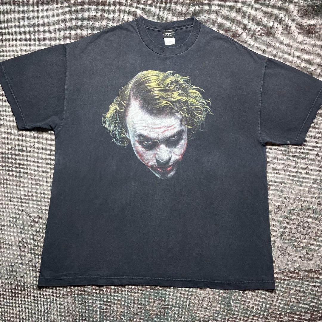 ジョーカー　ダークナイト　バットマン　ヒースレジャー　映画　古着　Tシャツ　黒