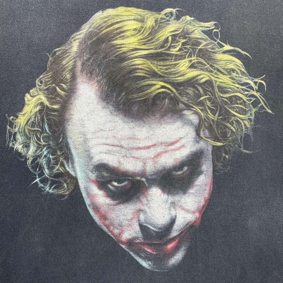 ジョーカー　ダークナイト　バットマン　ヒースレジャー　映画　古着　Tシャツ　黒