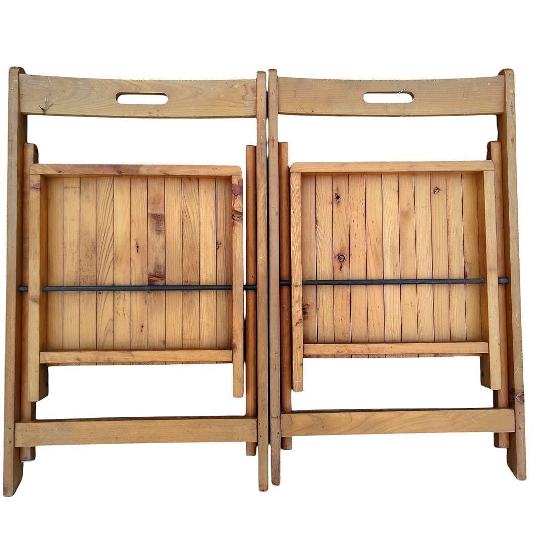 【送料無料】ヴィンテージ ウッドテーブル＆チェアセット 折りたたみ