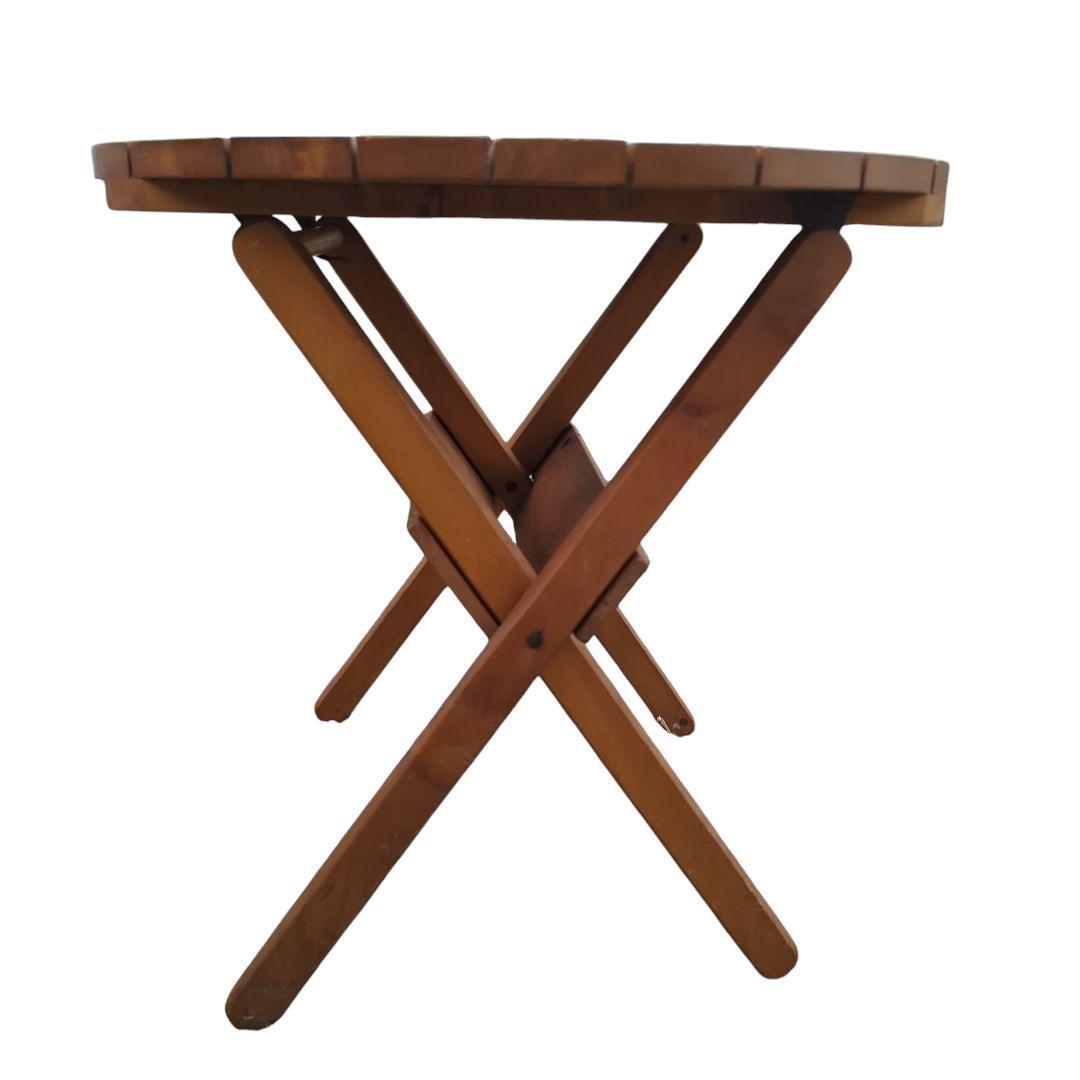 【送料無料】ヴィンテージ ウッドテーブル＆チェアセット 折りたたみ