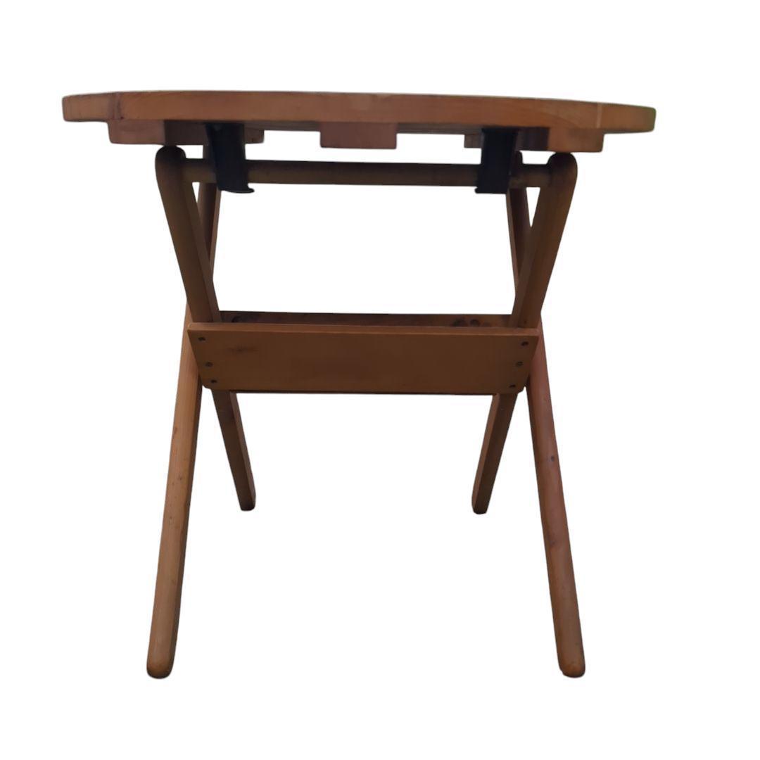 【送料無料】ヴィンテージ ウッドテーブル＆チェアセット 折りたたみ