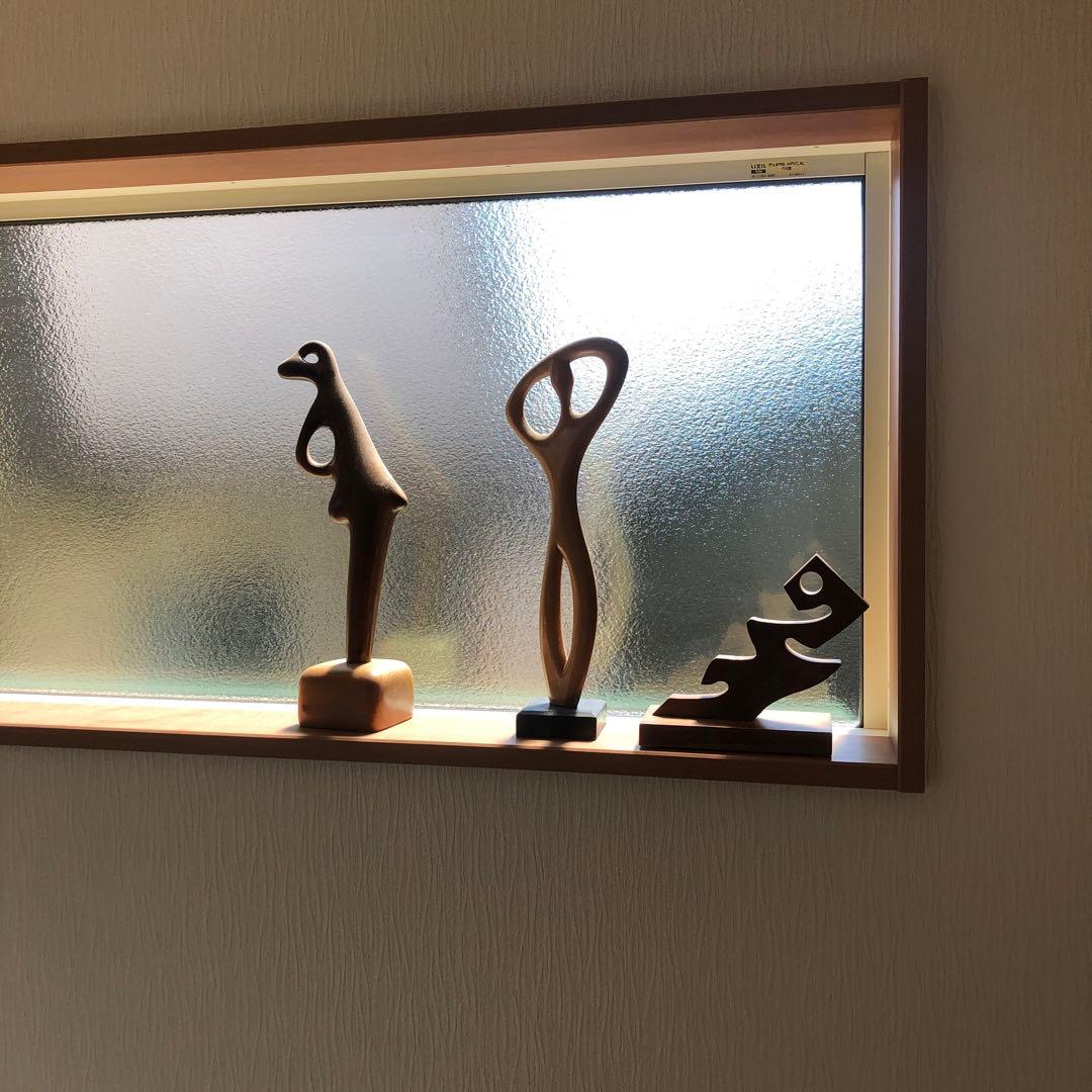 ビンテージ　wood abstract sculpture 右側　盛永省治