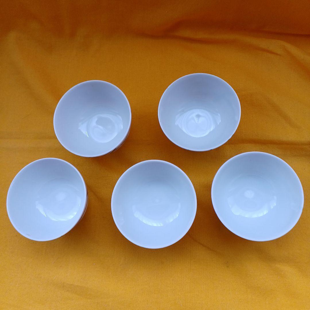 煎茶碗　竹泉　アンティーク煎茶碗　茶道具　５客