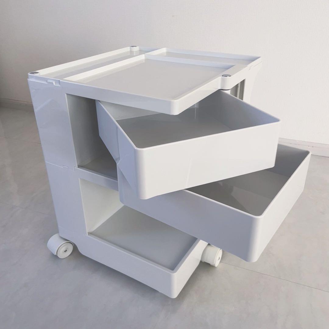 ボビーワゴン レプリカ 回転　ワゴン　マルチワゴン　収納　韓国　収納家具　白