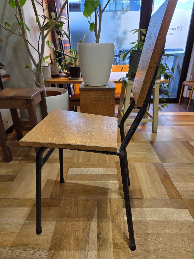 アンティーク椅子 木製座面