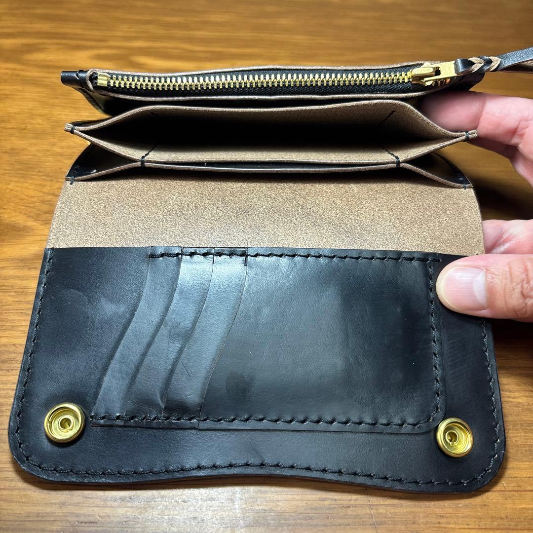 23　ロングウォレット 3層タイプ フリーポケット付き　クロムエクセル