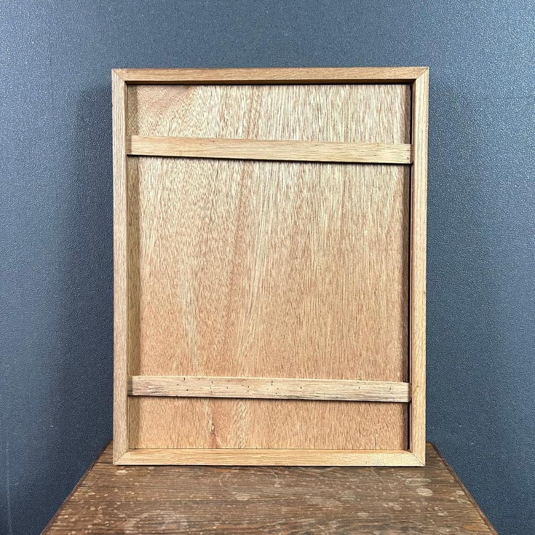 【最終値下げ】滝平二郎「ねこやなぎ」木版画 直筆サイン入り 額縁入り 切り絵作家