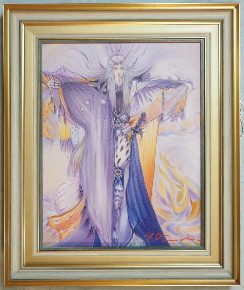 【値下げ】 人物画　油絵　天野喜孝　F6号　額付き　手描き　肉筆