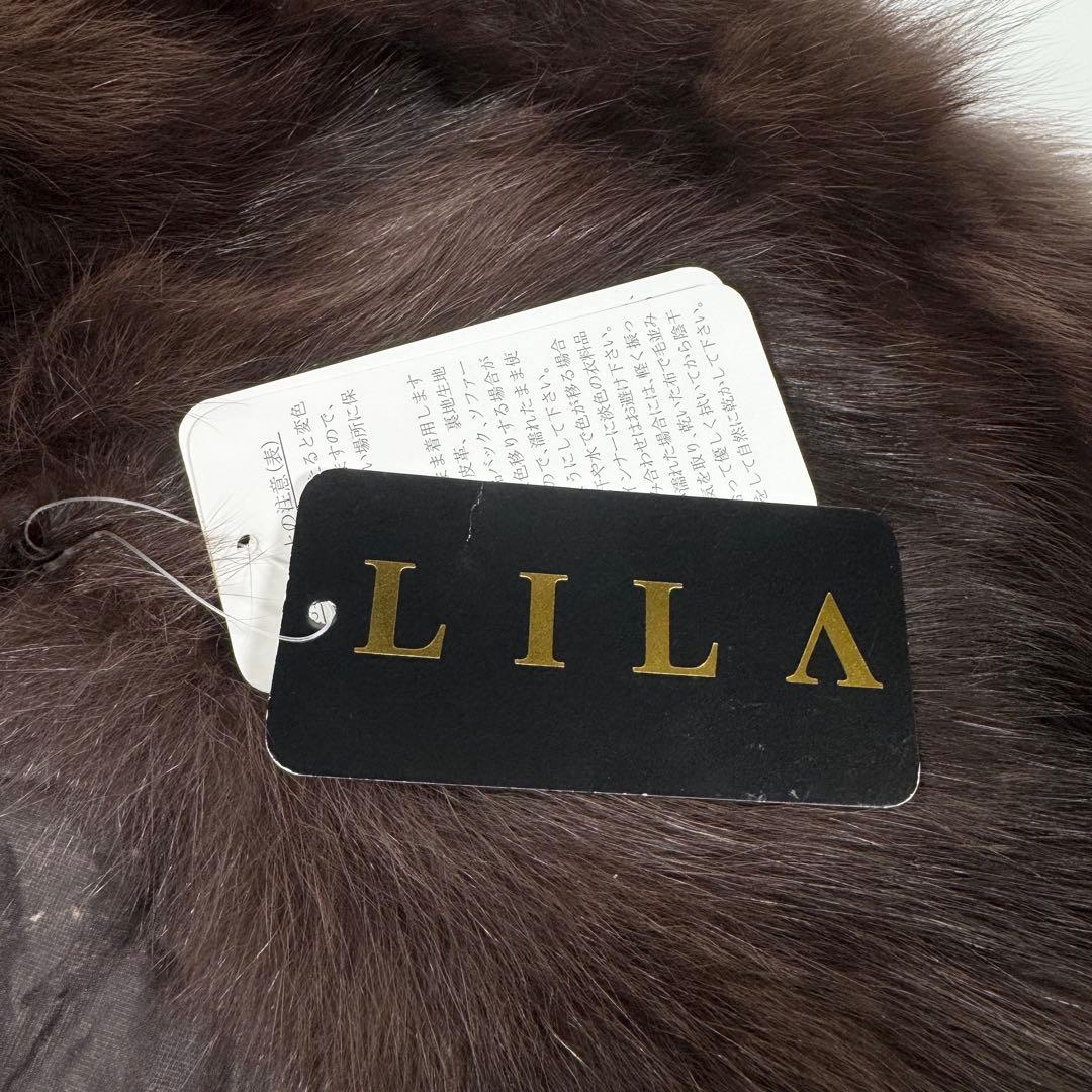 タグ付き ロシアンセーブル 毛皮 ショール ファーマフラー ティペット LILA