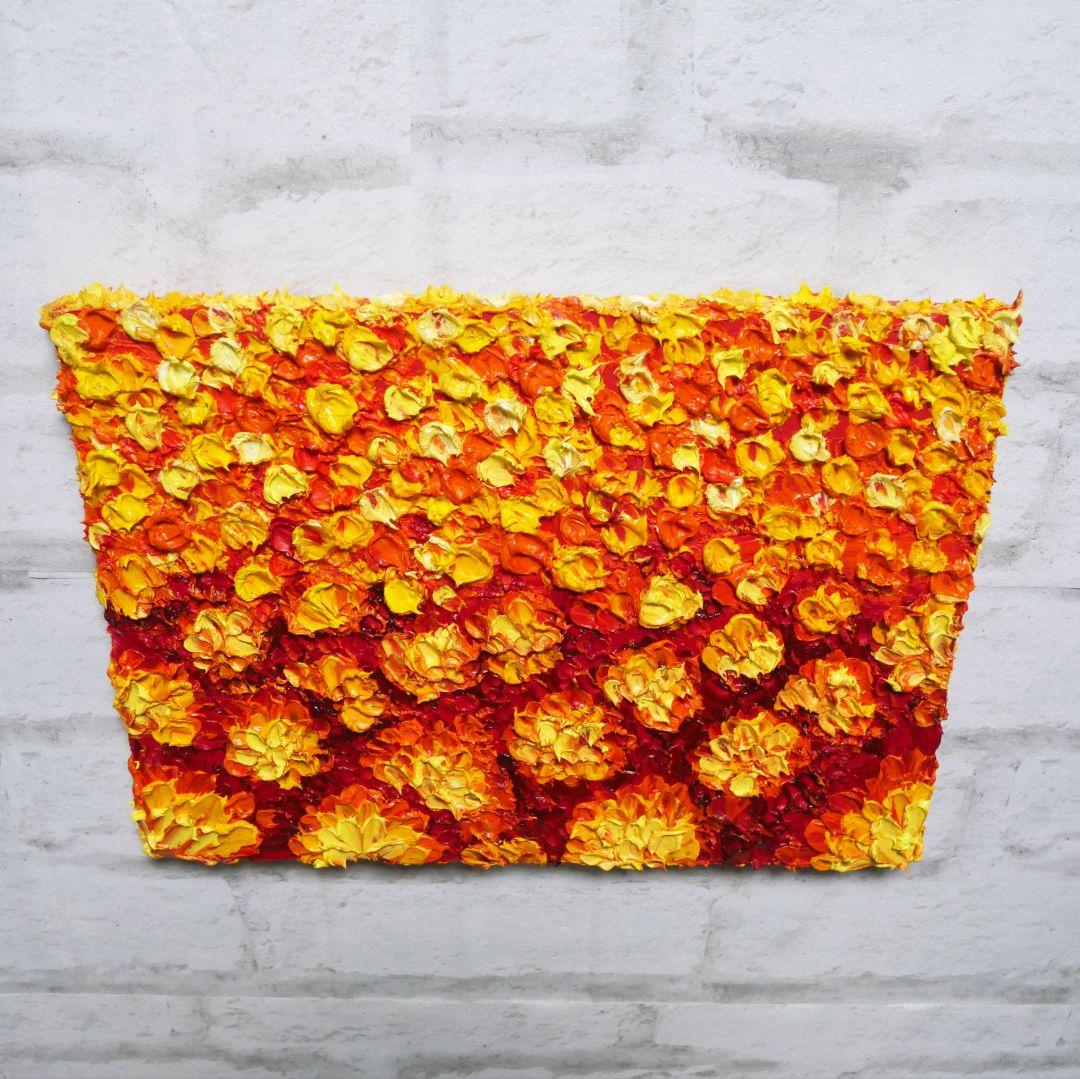 油絵 油彩 油彩画 絵画 絵 【マリーゴールド】