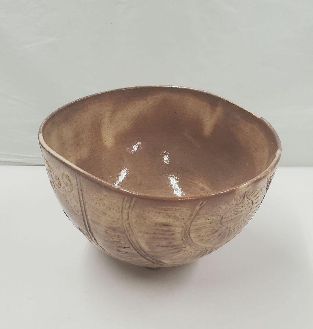 値下げしました　萩焼　俵茶碗　大野瑞峰作