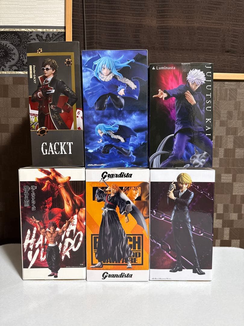 フィギュア　６点(クラピカ　五条悟　リムル　ガクト　黒崎一護　範馬勇次郎)