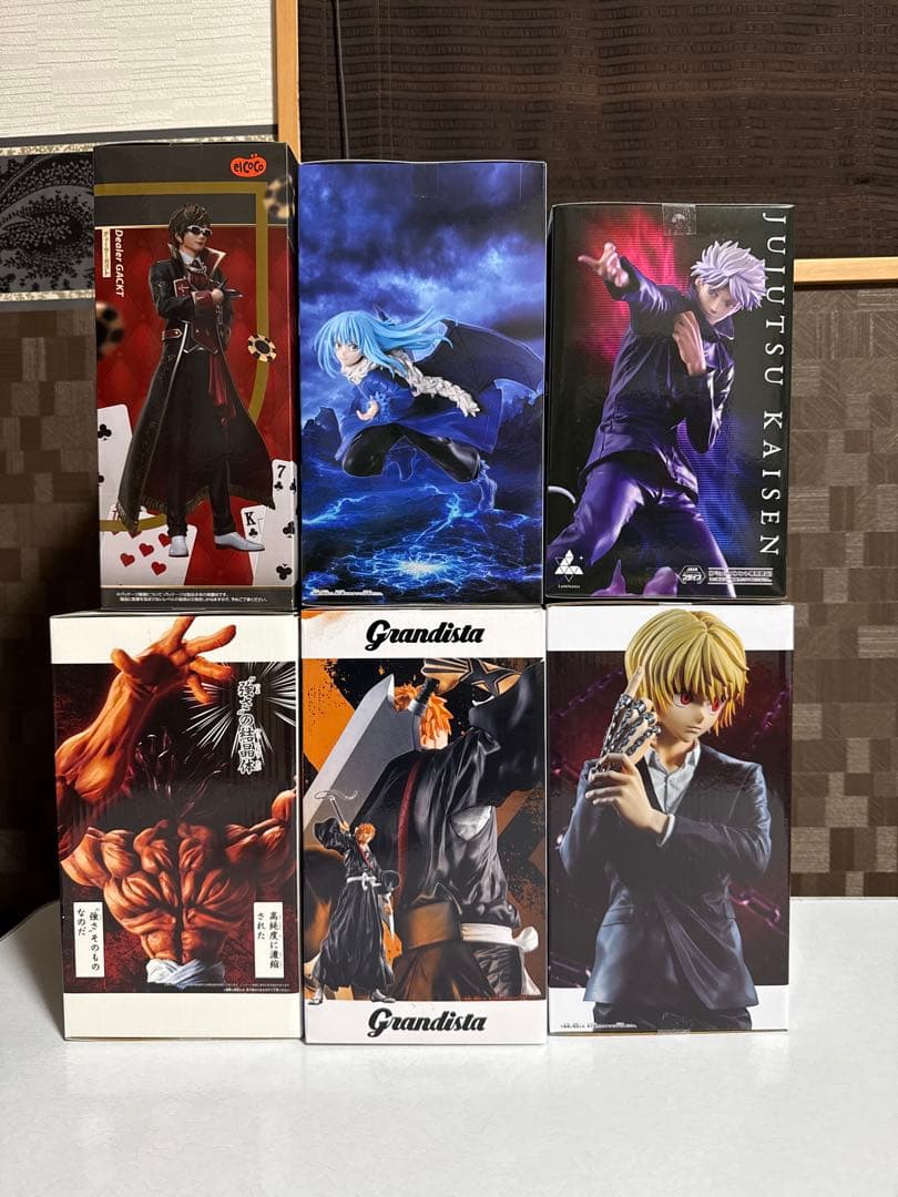 フィギュア　６点(クラピカ　五条悟　リムル　ガクト　黒崎一護　範馬勇次郎)