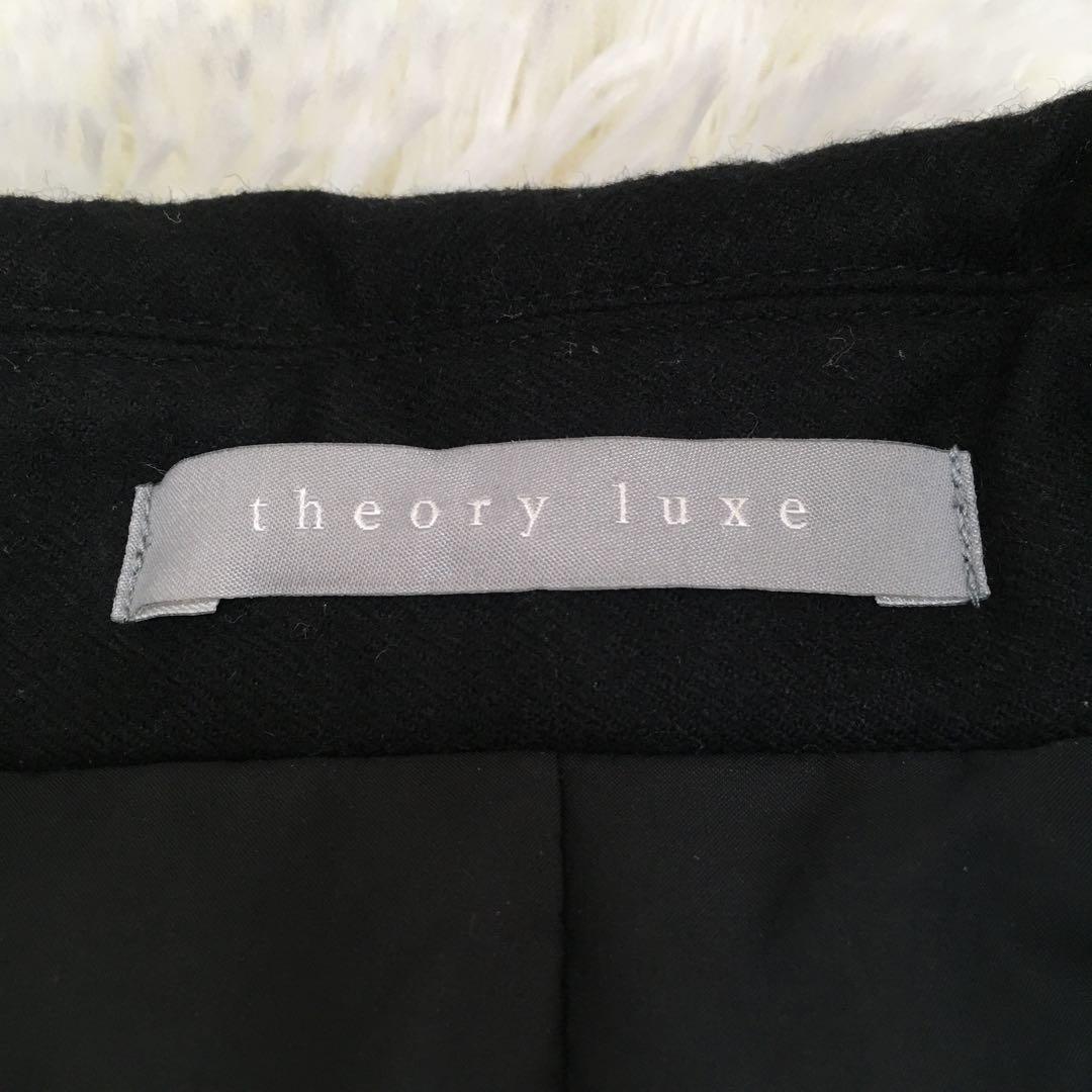 美品✨セオリーリュクス ダウン チェスターコート ブラック ウール 40 L