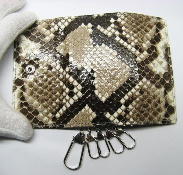 【送料無料】パイソン　キーケース　キーホルダー