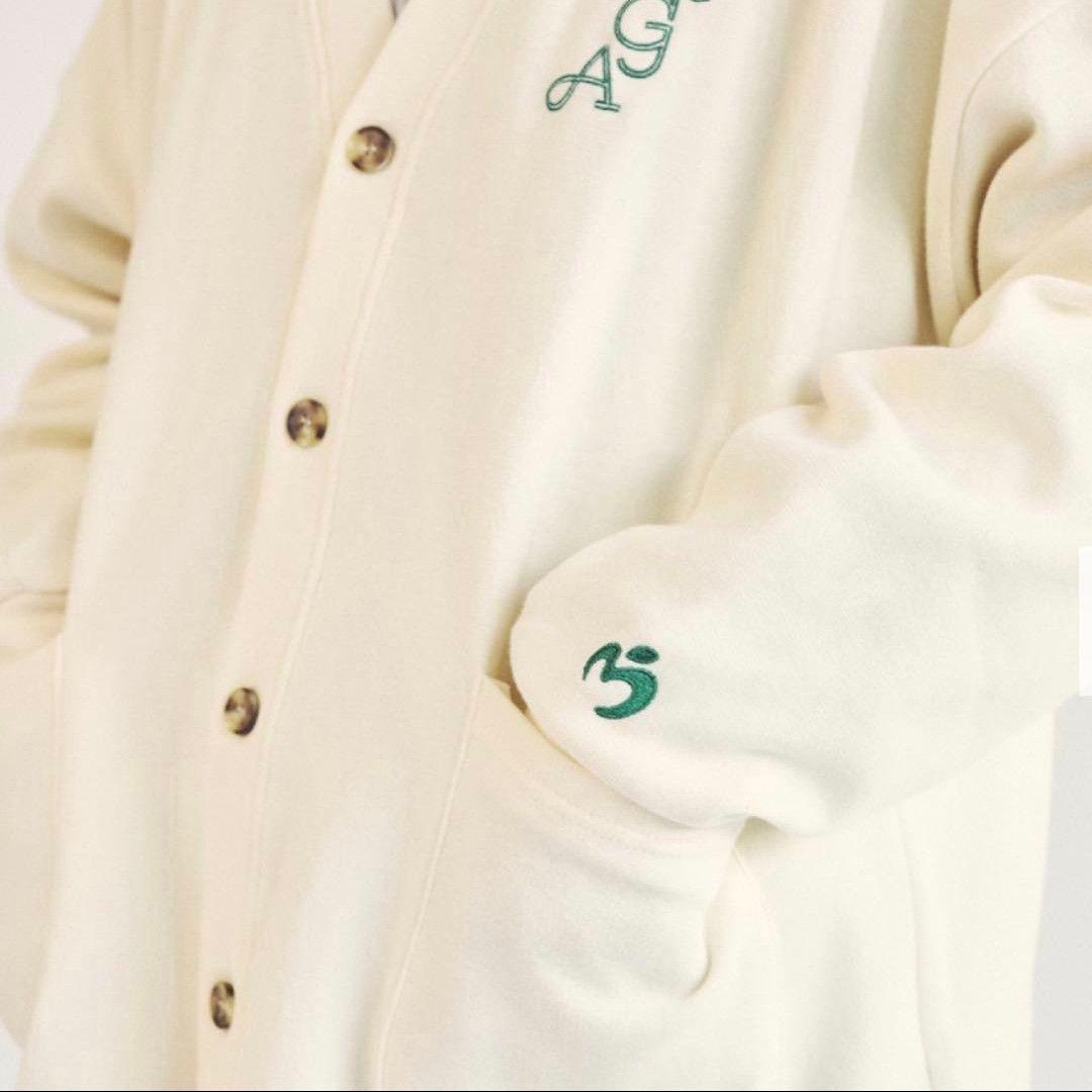 ミセスグリーンアップル　ポップアップ　カーディガン　L オフホワイト