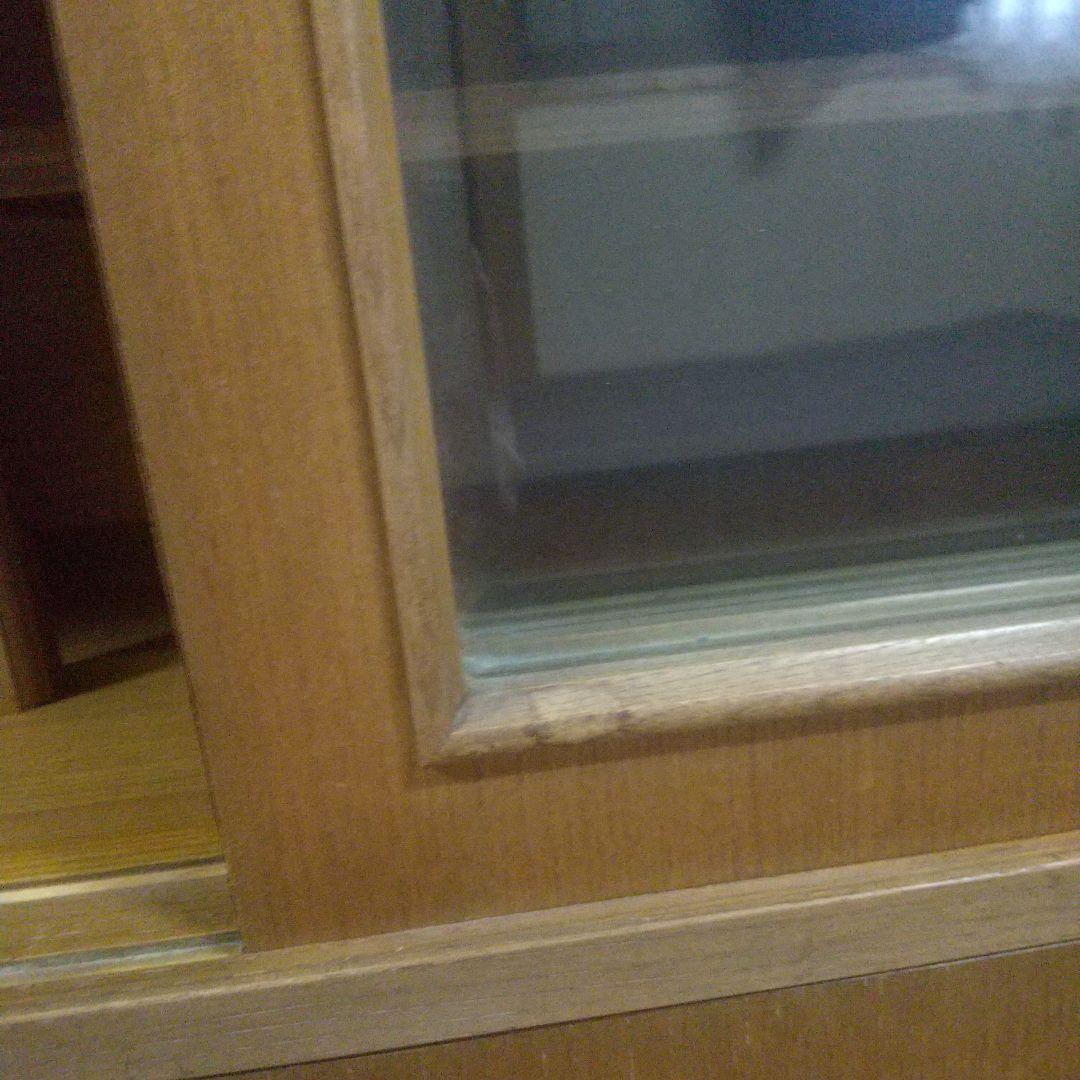 【最終お値下げ】昭和レトロ 和モダン 木製キャビネット 引き戸ガラスショーケース