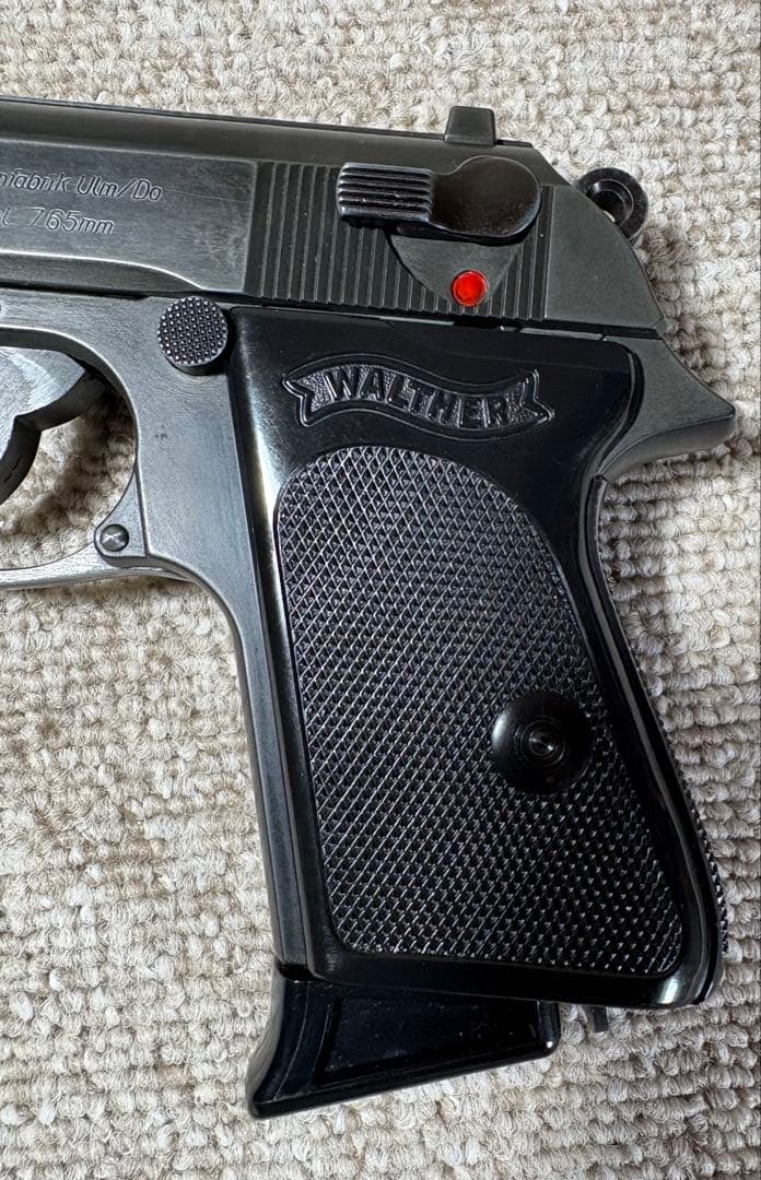 マルシンHWモデルガンワルサーPPKサイレンサー、レアグリップ付Ｊボンドイメージ