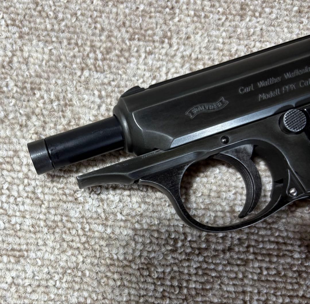 マルシンHWモデルガンワルサーPPKサイレンサー、レアグリップ付Ｊボンドイメージ