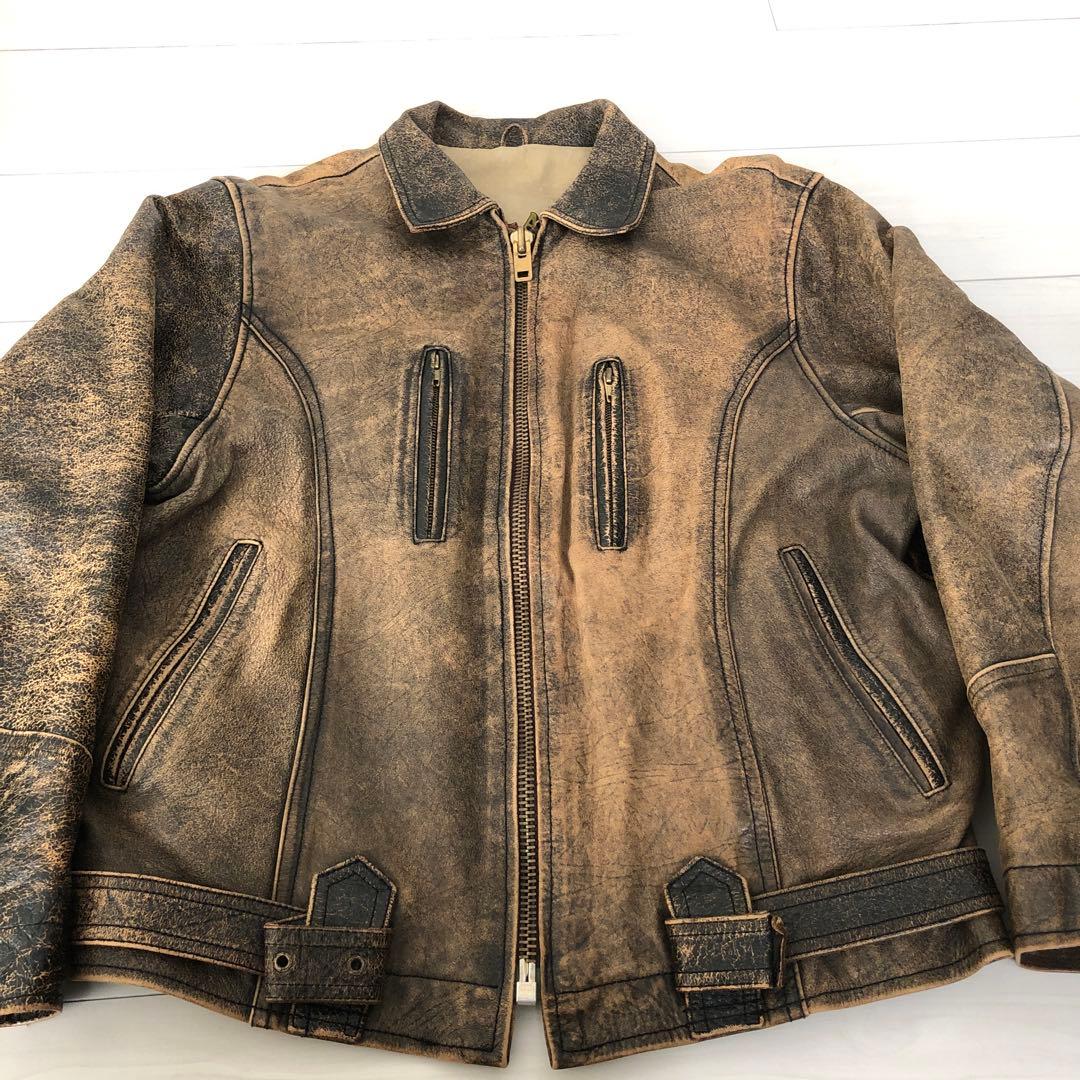 archive アンティークレザー シングルライダース グランジ ヴィンテージ