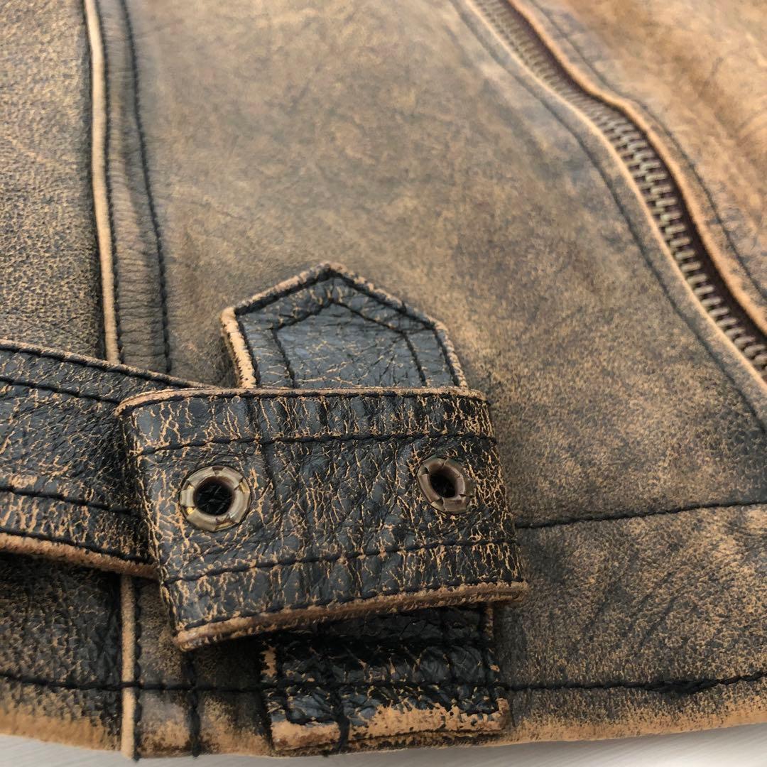 archive アンティークレザー シングルライダース グランジ ヴィンテージ