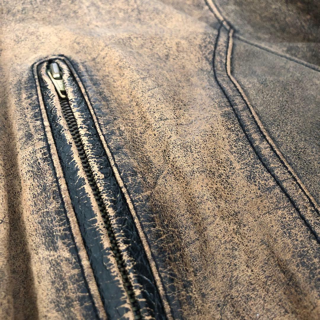 archive アンティークレザー シングルライダース グランジ ヴィンテージ