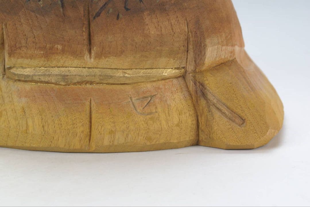 【真作・代表作】 木彫彩色 「寿童子」 大町誠一 作（共箱・外箱付属）